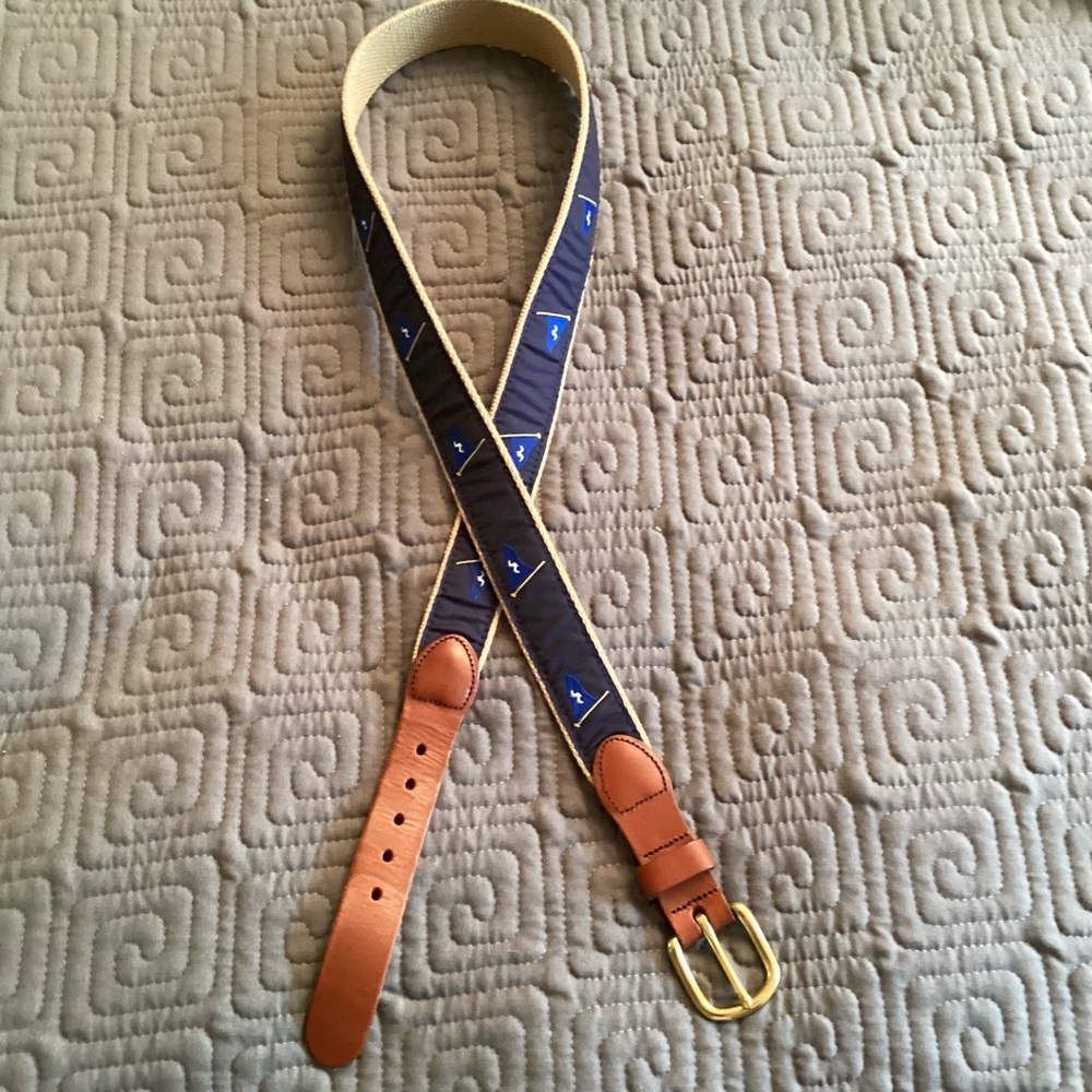 Leather man LTD Canvas and Leather Print Belt